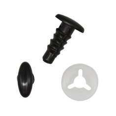 Глазки овальные плоские, с фиксатором, цв. черный, 7*3,5мм, 24 шт/упак АЙРИС пресс