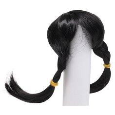 AS16-17, Парик для кукол (косички), 5*10см (черный) АЙРИС пресс