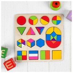 3594569 Лесная мастерская Головоломка "Дроби и целое. Основные формы, Раннее развитие", Монтессори