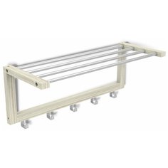 Вешалка Sheffilton Альберо SHT-WH4 беленый/алюм.мет