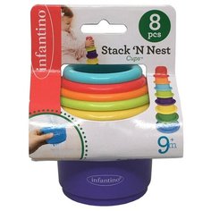 Пирамидка-сортер Infantino Цветные стаканчики 216270