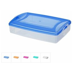 Контейнер пласт. прямоуг.1.2 л, с крышкой, Frigo Plus, DRINA (250x170x60, цвета в ассортименте, подходит для хранения пищ.пр-тов) (10172)