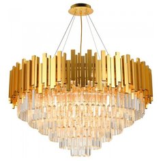 Подвесная люстра Natali Kovaltseva VERTIGO 81440/12C GOLD 40W Золото