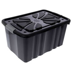 ПОЛИМЕРБЫТ Ящик хозяйственный на колесах Full Black 40*60*30 см черный