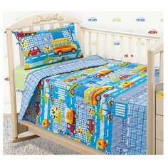 Покрывало детское Машинки 2, 140х200, перкаль, 100% хлопок Текс Дизайн