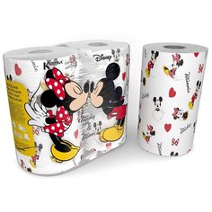 Полотенца бумажные "Микки Маус" с рисунком, серия Disney, 3 сл, 2 рул/75 л, World Cart