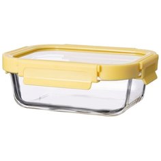 Контейнер для еды Smart Solutions стеклянный 640 мл желтый ID640RC_127C