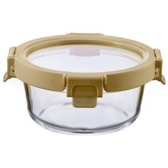 Контейнер для еды Smart Solutions стеклянный 400 мл светло-бежевый ID400RD_7534C