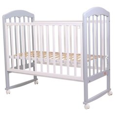 Кроватка топотушки СИЛЬВИЯ-2 качалка, серый/белый