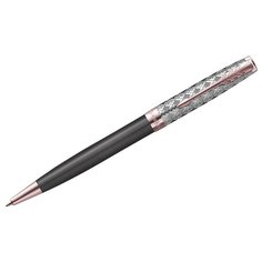 Ручка шариковая Parker "Sonnet Metal&Grey PGT", черная, 1,0мм, поворот., подарочная упаковка