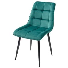 Стул CHIC (4 штуки) / cочная зелень, велюр, черный металлический каркас / стул М-Сити для кухни, для гостиной / G108-64 / М-City