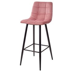 Барный стул LECCO PINK (1 шт.) / розовый, ткань, черный металлический каркас / UF910-07 / стул М-Сити для кухни, для гостиной, для бара / М-City