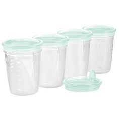 BabyOno Контейнеры для хранения грудного молока 200 мл салатовый 4 шт.