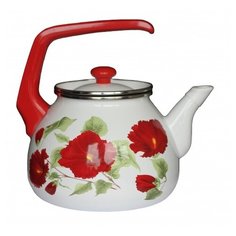 Интерос Чайник Каркаде 2392, 3 л, белый/красный