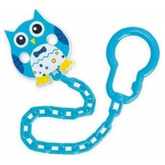 Клипса-держатель для пустышек Canpol Сова, 0м+, арт. 10/876 цвет синий