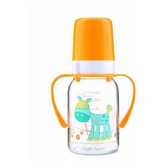 Бутылочка Canpol Cheerful animals трит., с ручк., с сил. соской, 120 мл, 3м+, арт. 11/823prz, лошадк