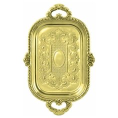 Поднос д/пирожного с гравир. рисунком латунный Кольчугинский мельхиор
