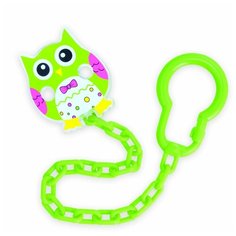 Клипса-держатель для пустышек Canpol Сова, 0м+, арт. 10/876 цвет зеленый