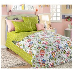 Покрывало стёганое детское «Совята 1», перкаль (110х140) Текс Дизайн