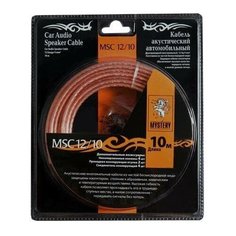 MYSTERY Кабель акустический 10м, 12Ga, 2х2,5мм2, с клеммами в блистере