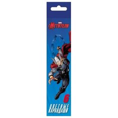 Карандаши цветные "Marvel. Мстители", 6 цветов Hatber