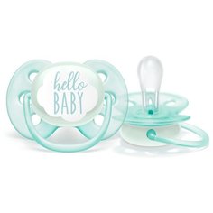 Пустышка силиконовая ортодонтическая Philips AVENT Ultra Soft SCF522/01 0-6 м., бирюзовый