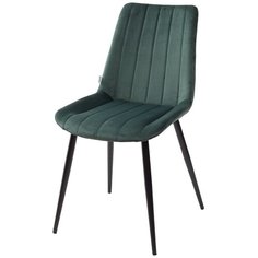 Стул FLIP / 4 шт. / Лесная зелень, велюр, черный металлический каркас / для кухни, для гостиной / G108-65 / M-City