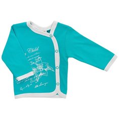 Кофта Lucky Child Ретро размер 68-74, бирюзовый