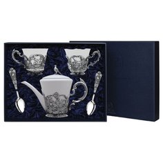 АргентА Набор чайный из серебра "Королевская охота" 084НБ03806 (5 шт.)