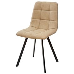 Стул CHILLI SQUARE (1 шт.) / бежевый винтаж, PU, черный металлический каркас / RU-16 / стул М-Сити для кухни, для гостиной / М-City