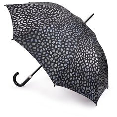 L764-3555 PewterSctteredLip (Губы серебро) Зонт женский трость Lulu Guinness Fulton