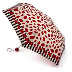 L718-3256 LipStripeBorder (Полоска по краю) Зонт женский механика Lulu Guinness Fulton