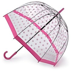 L042-3388 PinkPolkaDot (Розовый горошек) Зонт женский трость Fulton