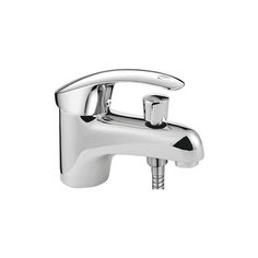 FASHUN Смеситель для раковины (умывальника) латунный с литым изливом и гигиеническим душем, хромированный