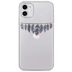 Силиконовый чехол "Гирлянда из перьев 1" на Apple iPhone 11 / Айфон 11 Case Place