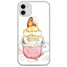Силиконовый чехол "Заяц в кружке" на Apple iPhone 11 / Айфон 11 Case Place