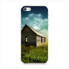 Чехол Силиконовый iPhone 5/5S/SE Домик в поле Case Place