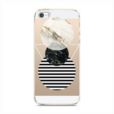 Чехол Силиконовый iPhone 5/5S/SE Пирамида из кругов Case Place