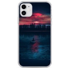 Силиконовый чехол "Лодка в закате" на Apple iPhone 11 / Айфон 11 Case Place