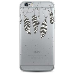 Чехол Силиконовый iPhone 6 Гирлянда из перьев 3 Case Place