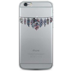 Чехол Силиконовый iPhone 6S Гирлянда из перьев 1 Case Place