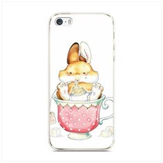 Чехол Силиконовый iPhone 5/5S/SE Заяц в кружке Case Place