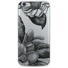 Чехол Силиконовый iPhone 6S Цветы тату Case Place