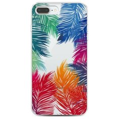 Чехол Силиконовый iPhone 8 Plus Рамка из перьев Case Place