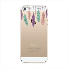 Чехол Силиконовый iPhone 5/5S/SE Гирлянда из перьев 2 Case Place