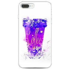 Чехол Силиконовый iPhone 8 Plus Кофейный стакан арт Case Place