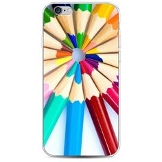 Чехол Силиконовый iPhone 6 Цветные карандаши Case Place