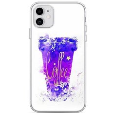 Чехол Силиконовый iPhone 11 Кофейный стакан арт Case Place