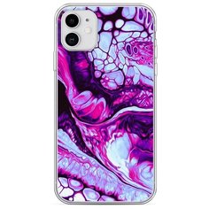 Силиконовый чехол "Розовый флюид арт" на Apple iPhone 11 / Айфон 11 Case Place