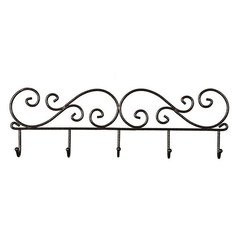 Вешалка настенная Кружева-5 ВН276М, 400x130x40мм, металл, медный антик ЗМИ